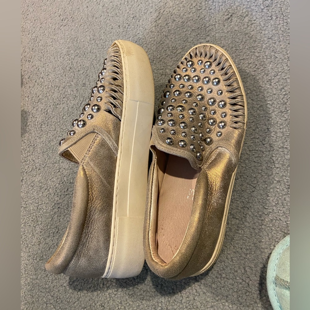 J Slides studded slip on sneaker